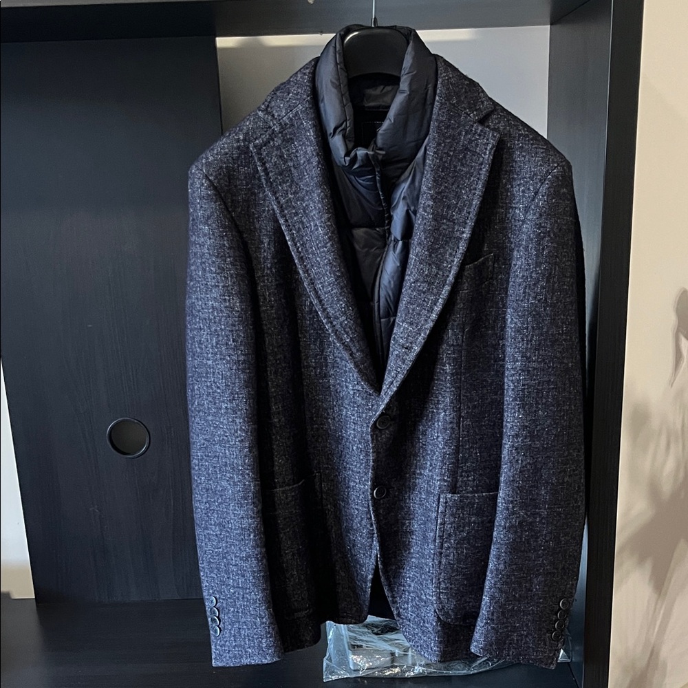 Fay Textured Charcoal Blazer